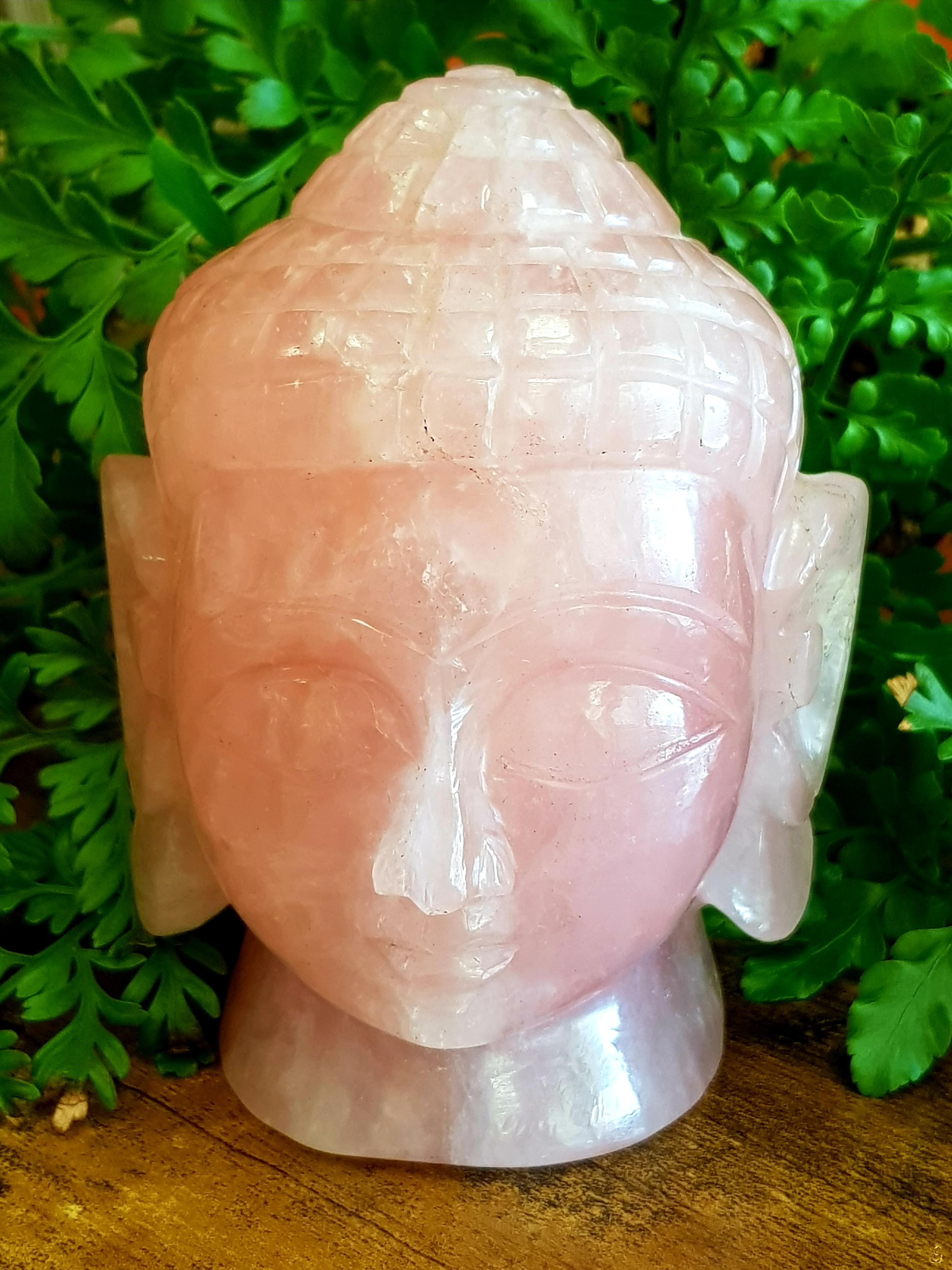 Statue Bouddha Quartz Rose