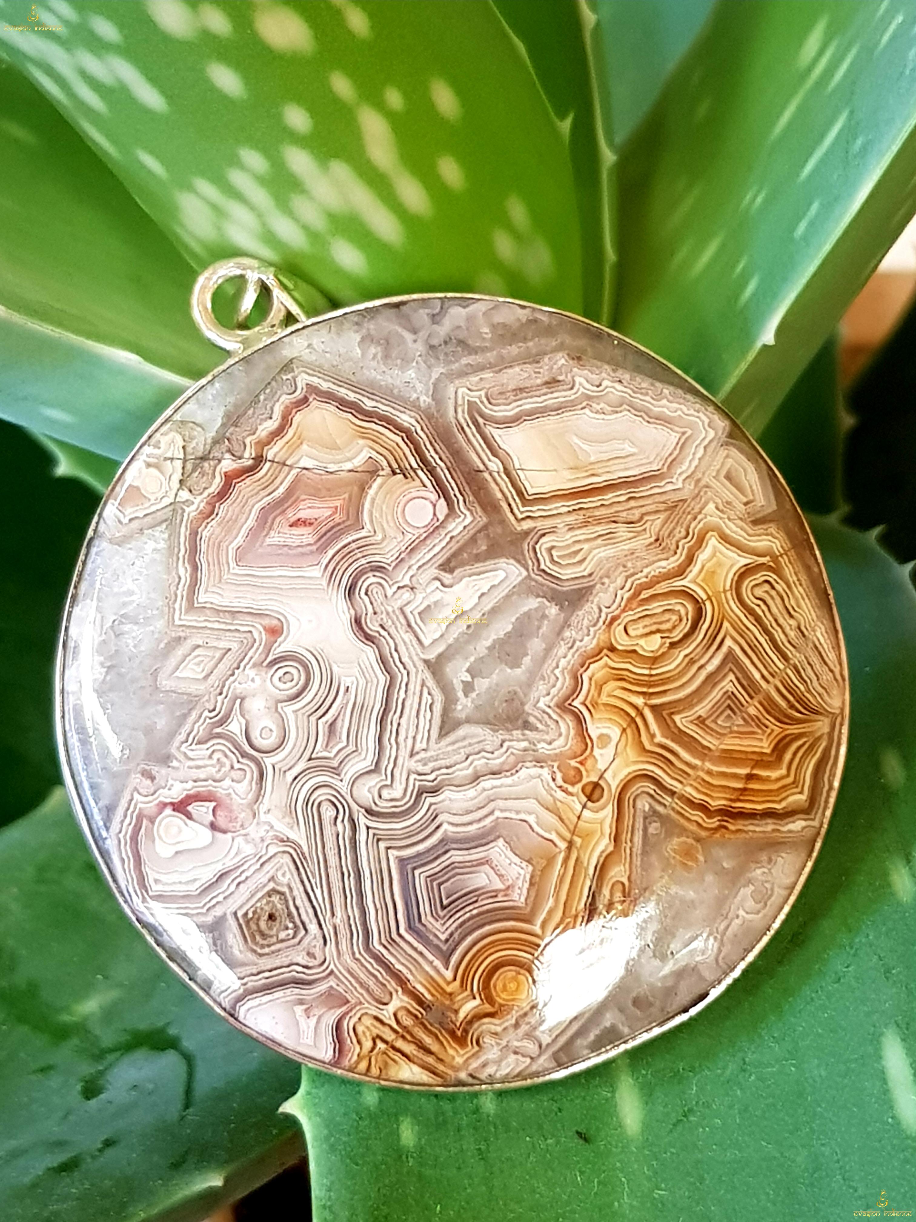 Pendentif agate crazy lace