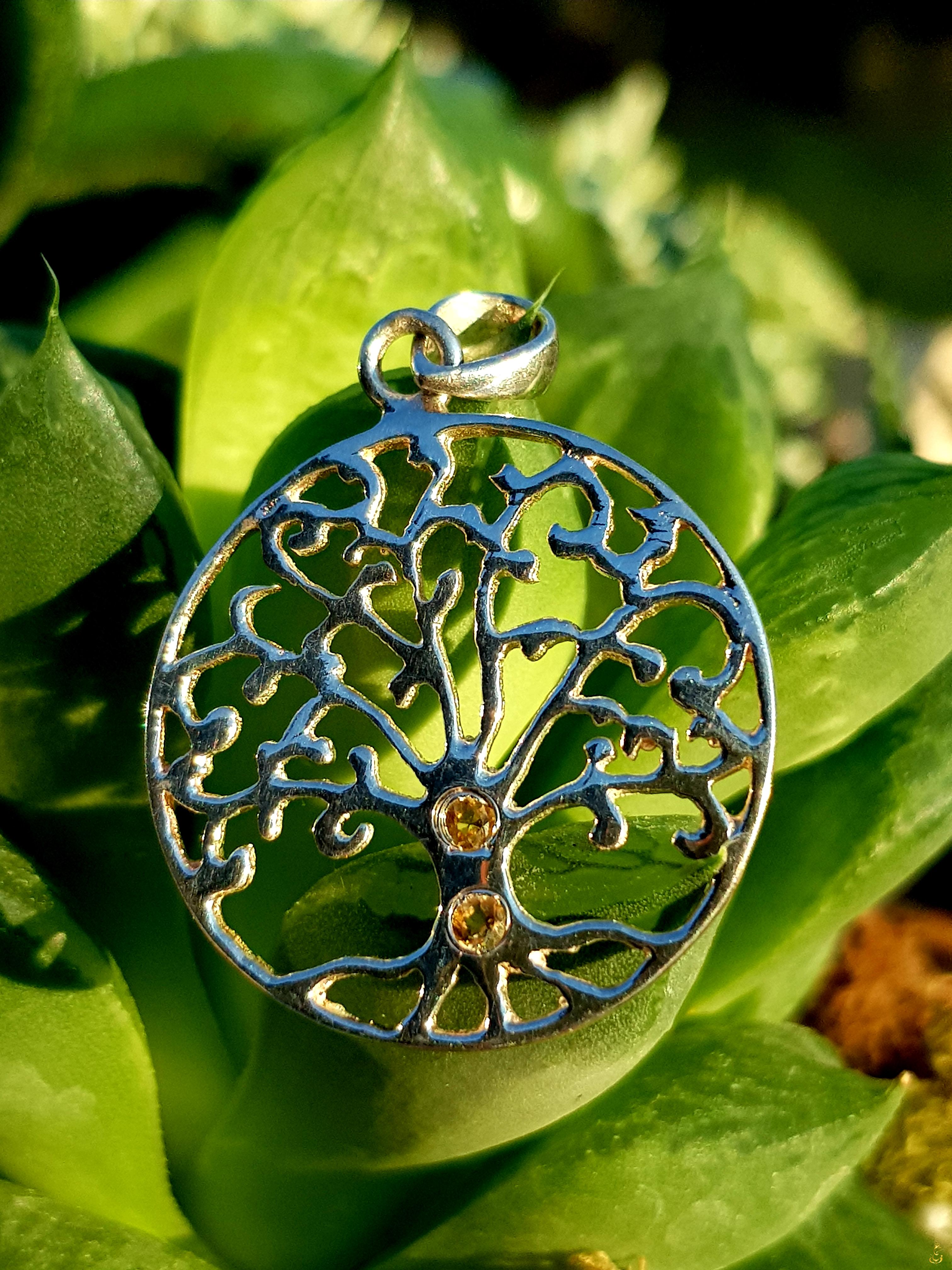 Pendentif Arbre de vie / Citrine