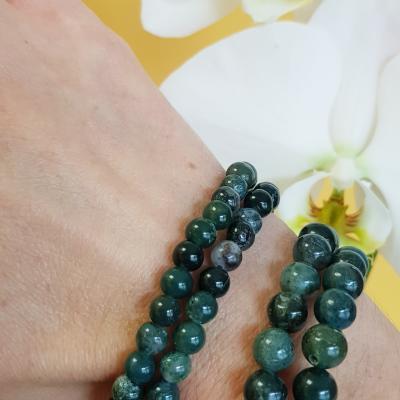 Bracelet agate mousse