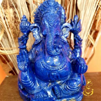 Statue Ganesh Lapis-lazuli