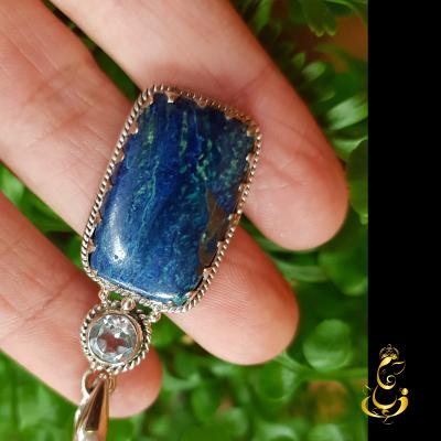 Pendentif Chrysocolle Aigue Marine