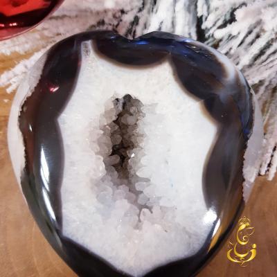 Agate druse forme coeur