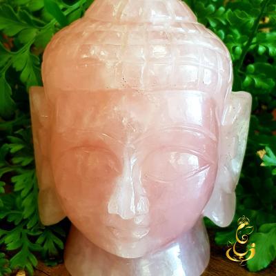 Statue Bouddha Quartz Rose