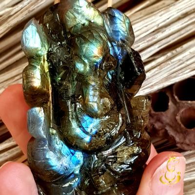 Statue Ganesh en Labradorite